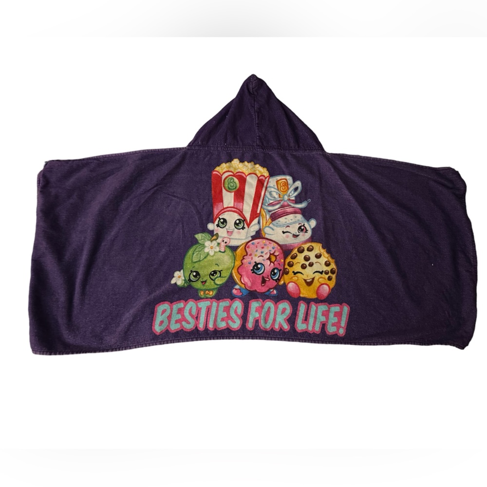 Little Girls Shopkins Hooded Towel
